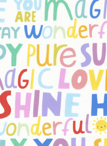 Whatever The Weather Typography Stripes By Paper + Cloth For Moda Cloud