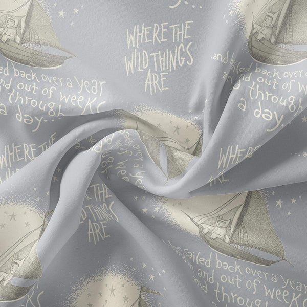 Where The Wild Things Are Max & His Boat Light Grey
