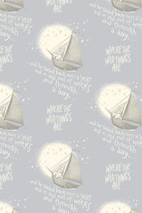 Where The Wild Things Are Max & His Boat Light Grey