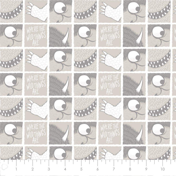 Where The Wild Things Are Wild Things Blocks Light Grey