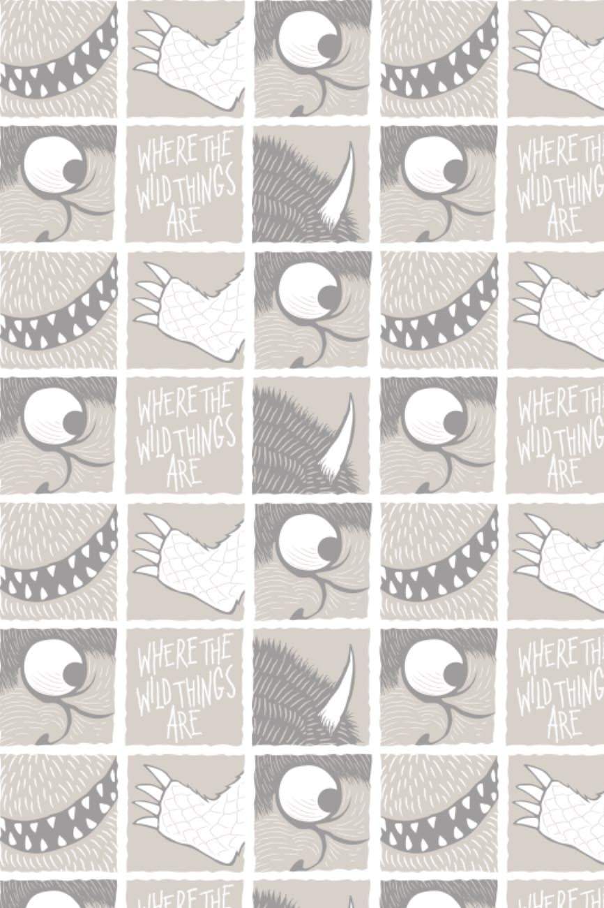 Where The Wild Things Are Wild Things Blocks Light Grey