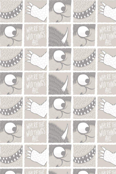 Where The Wild Things Are Wild Things Blocks Light Grey