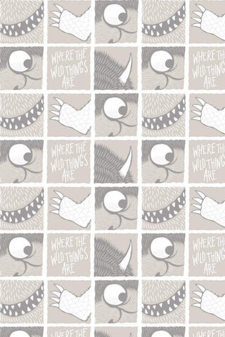 Where The Wild Things Are Wild Things Blocks Light Grey