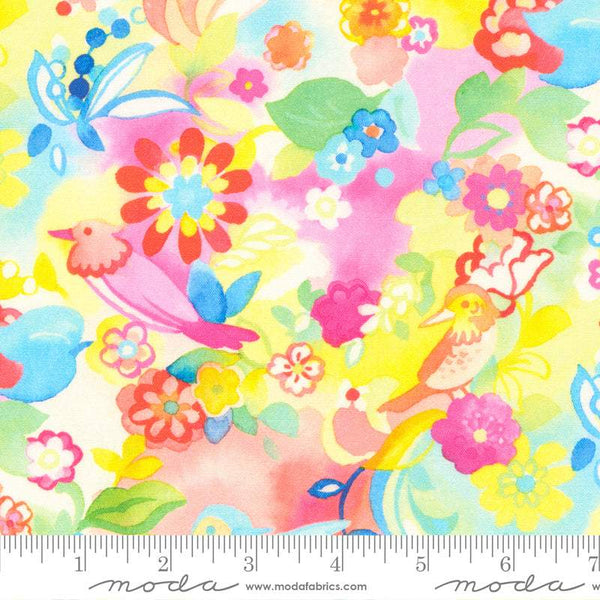 Whimsy Wonderland Birdie Paradise By Momo For Moda Rainbow