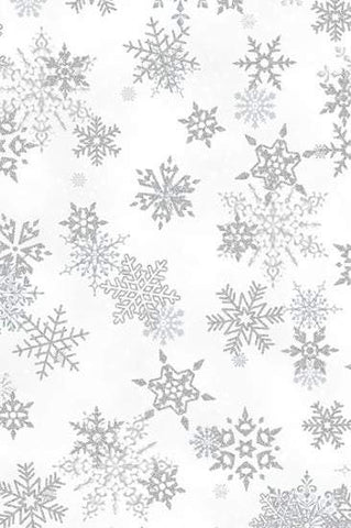 Whispering Woods Big Snowflakes Snow / Silver