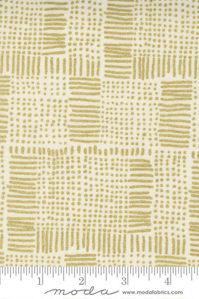 Whispers Metallic Dash & Dot by Studio M for Moda Cream / Gold