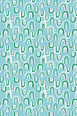 Whoopsie Daisy Rainbow Road By Cotton + Steel Blue Razz