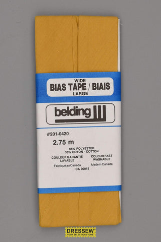 Wide Bias Tape Gold