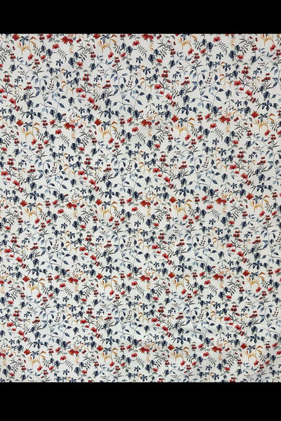 Wildflower Stretch Poplin White / Multi