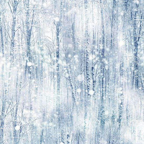 Winter Bliss Digital Snow Forest By Hoffman Digital Print Ice
