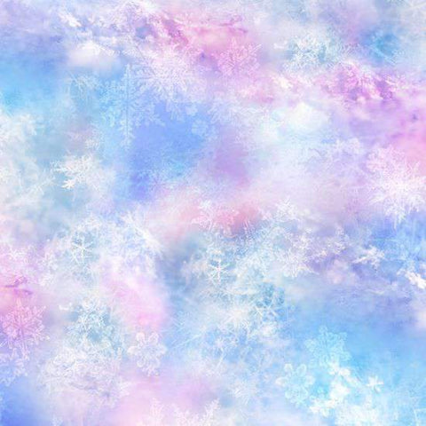 Winter Bliss Digital Snowflake Sky By Hoffman Digital Print Iridescent