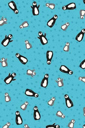 Winter Pingos Penguins By Stof Turquoise
