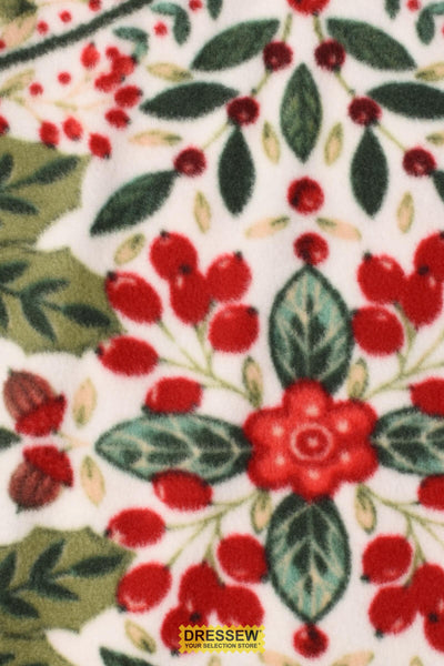 Winterberry Polar Fleece Red / White