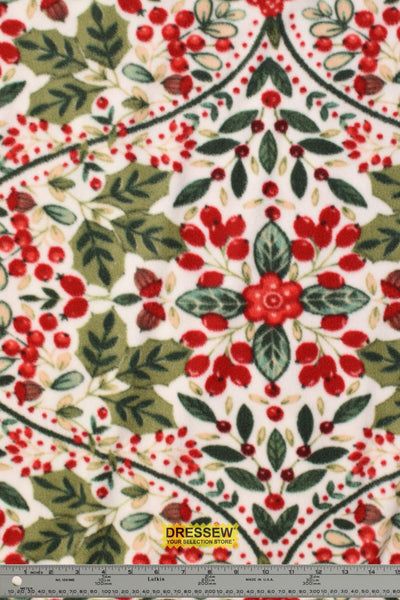 Winterberry Polar Fleece Red / White