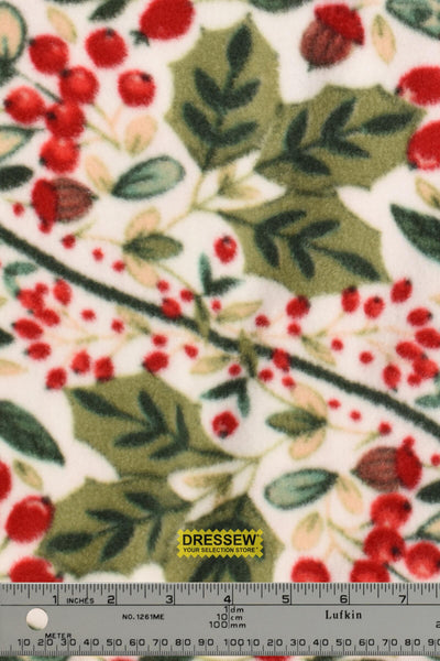 Winterberry Polar Fleece Red / White