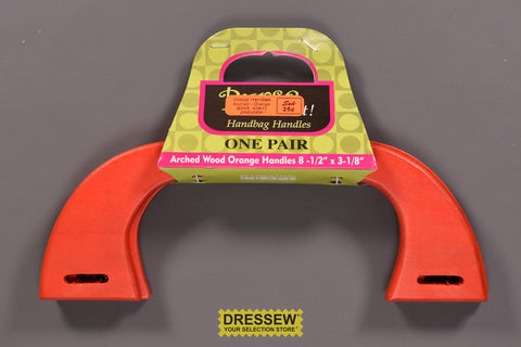 Wood Handles Arched Shape Orange
