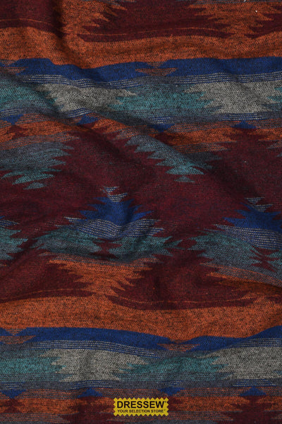Woodland Coating Wine / Turquoise / Rust