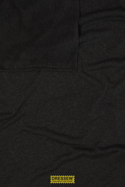 Wool Blend Fleece Back Knit Heather Black