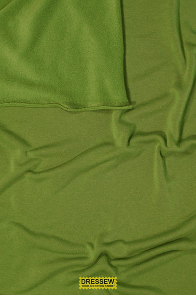 Wool Blend Fleece Back Knit Matcha Green