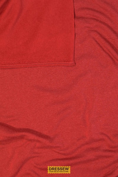 Wool Blend Fleece Back Knit Red