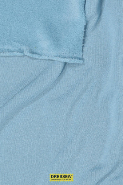Wool Blend Fleece Back Knit River Blue