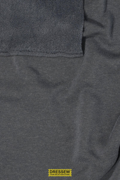 Wool Blend Fleece Back Knit Steel
