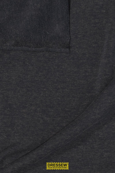 Wool Blend Fleece Back Knit Storm Melange