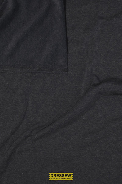 Wool Blend Fleece Back Knit Storm Melange
