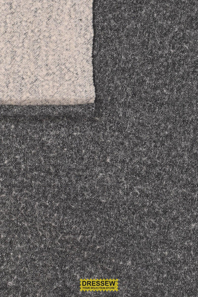 Wool Blend Fleece Yarn Dyed Dark Grey Mix