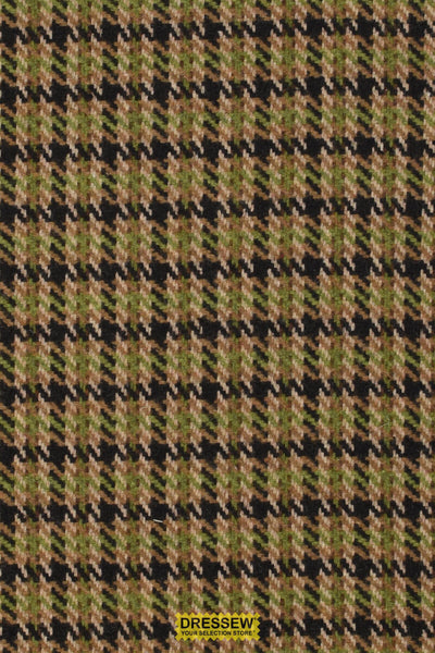 Wool Blend Plaid Coating Tan / Black / Moss