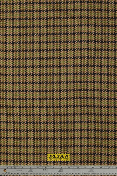Wool Blend Plaid Coating Tan / Black / Moss