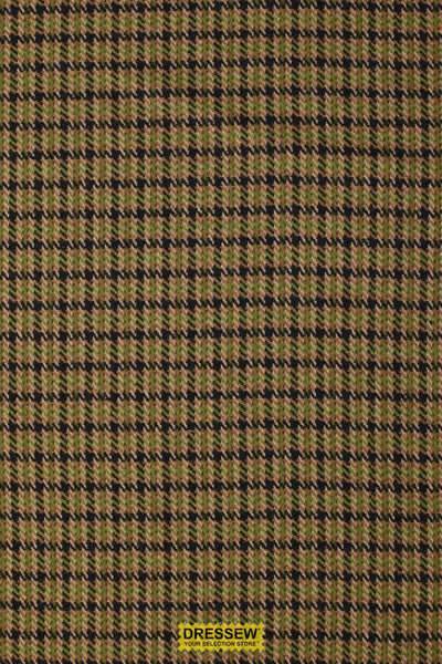 Wool Blend Plaid Coating Tan / Black / Moss