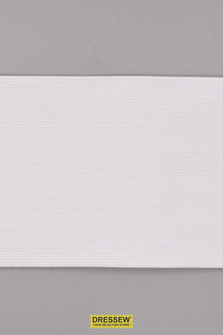 Woven Elastic 100mm (4") White