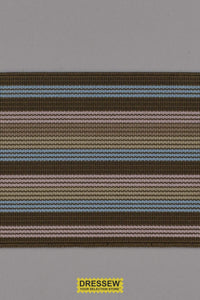 Woven Stripe Elastic 50mm (2") Brown Multi