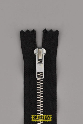 YKK #5 Aluminum Medium Closed End Zipper 15cm (6") Black