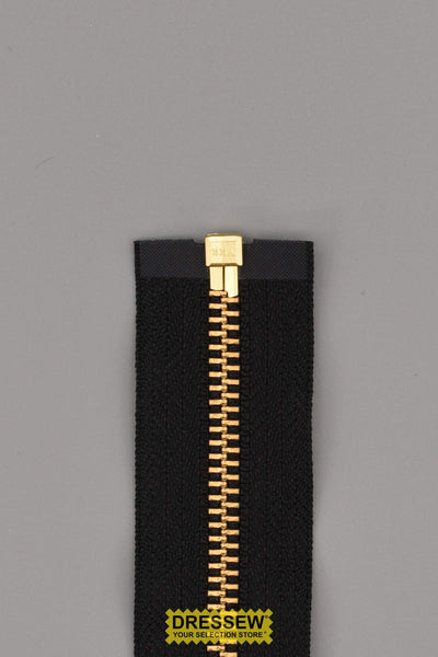 YKK #5 Brass Separating Zipper 60cm (24") Black