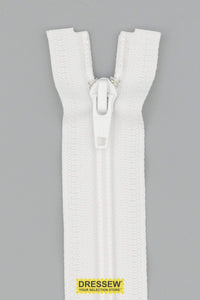 YKK #5 Medium Coil Separating Zipper 105cm (42") White