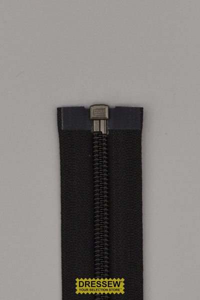 YKK #5 Medium Coil Separating Zipper 10cm (4") Black