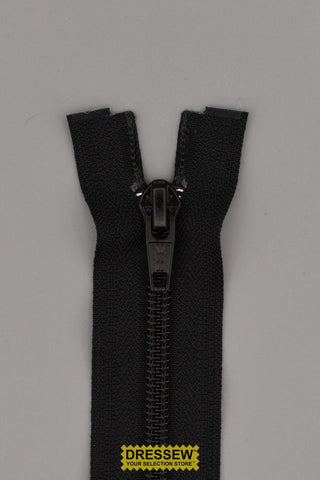 YKK #5 Medium Coil Separating Zipper 12.5cm (5") Black