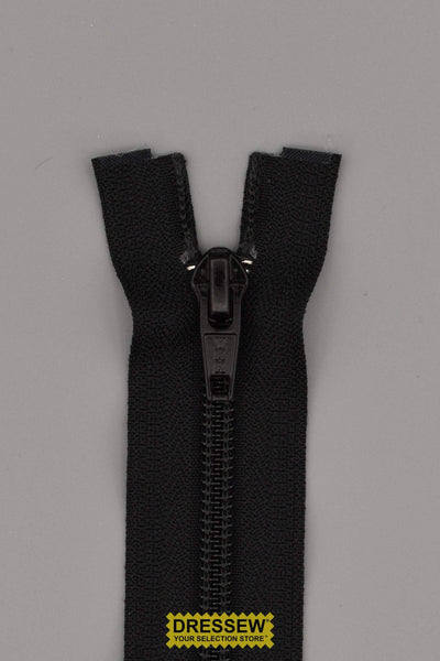 YKK #5 Medium Coil Separating Zipper 20cm (8") Black