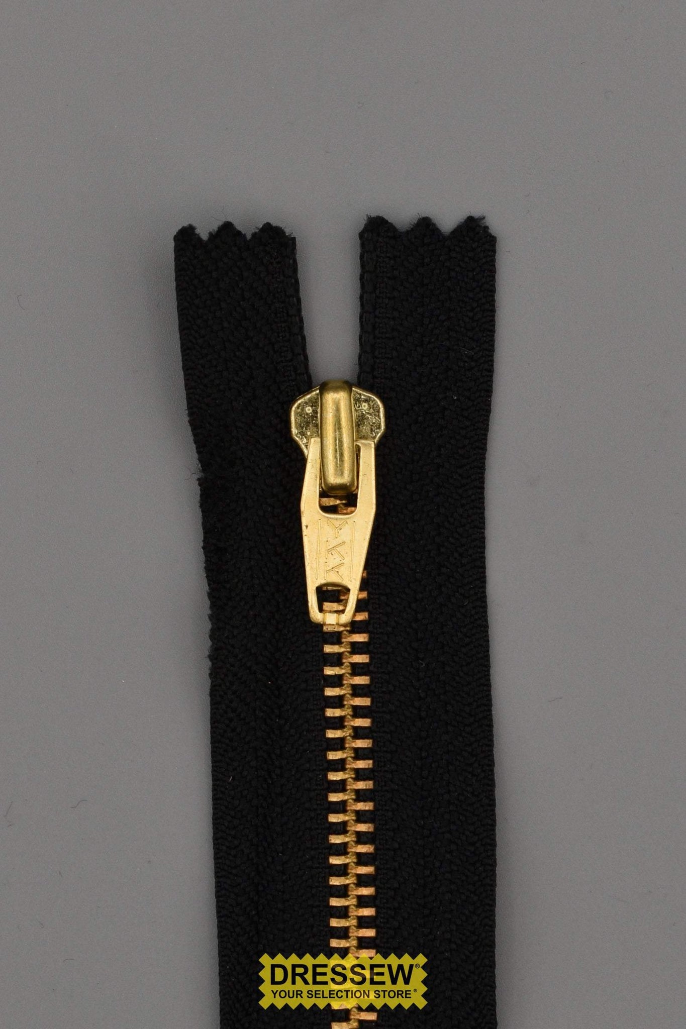 YKK #5 Metal Closed End Zipper 43cm (17") Black