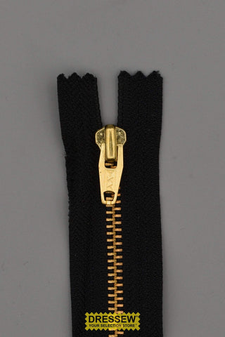 YKK #5 Metal Closed End Zipper 43cm (17") Black