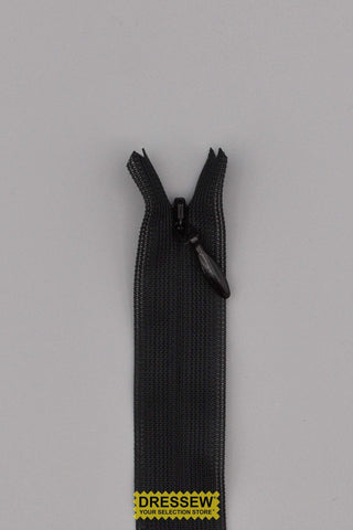 YKK Invisible Closed End Zipper 45cm (18") Black