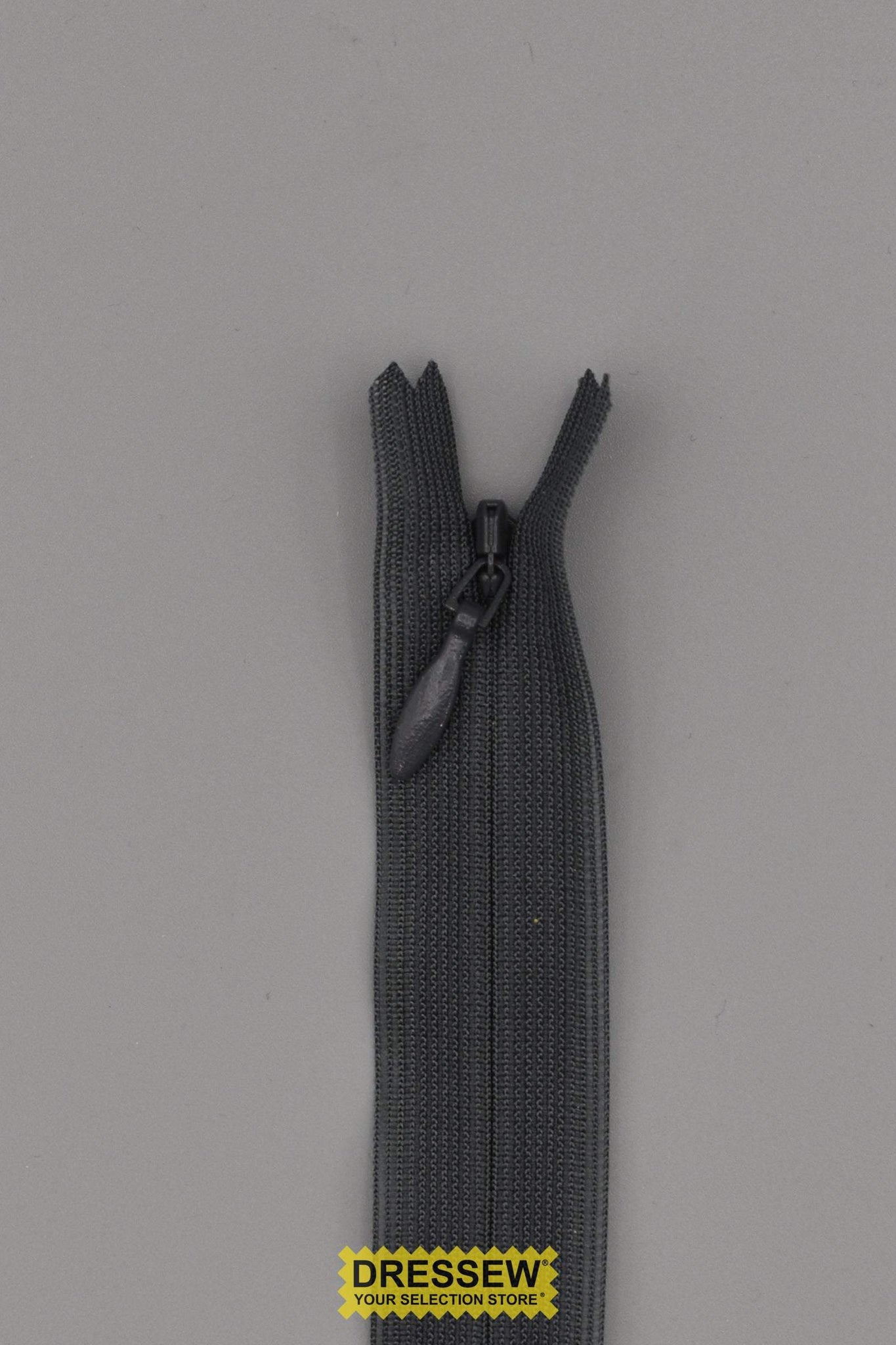 YKK Invisible Closed End Zipper 75cm (30") Dark Grey