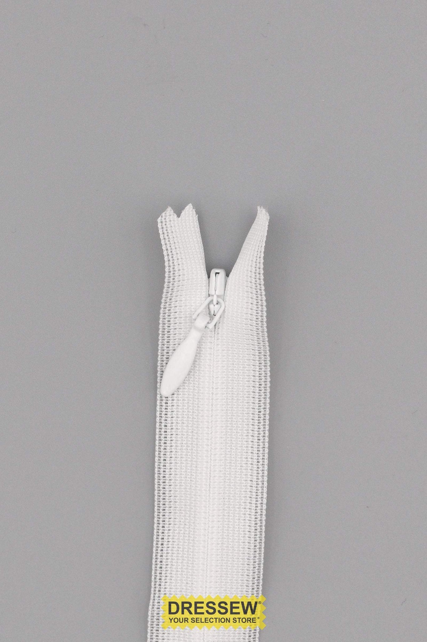 YKK Invisible Closed End Zipper 75cm (30") White