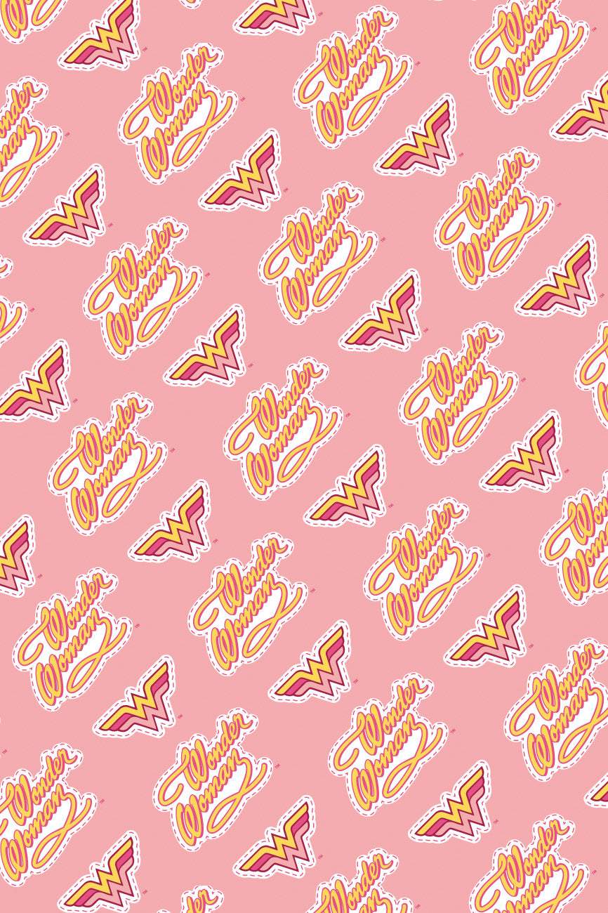 Young DC Wonder Woman Retro Logo Pink