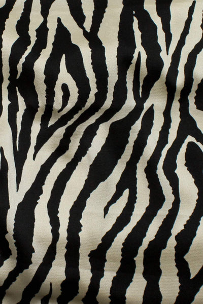 Zebra Bubble Satin Light Beige / Black