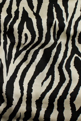 Zebra Bubble Satin Light Beige / Black