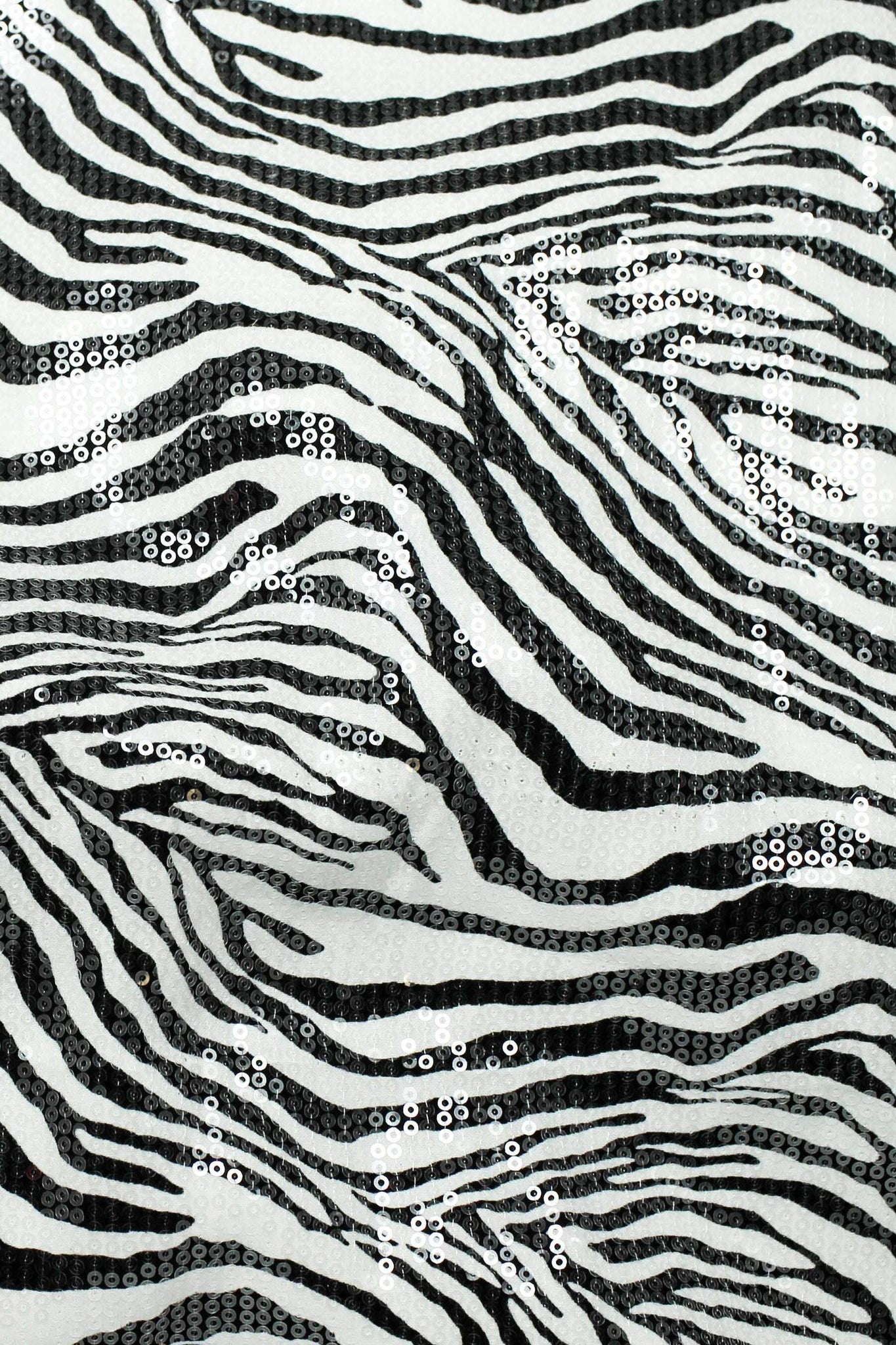 Zebra Sequin White / Black