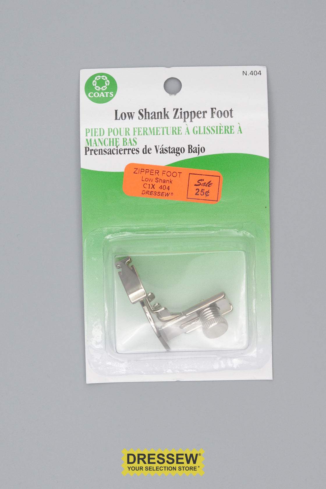 Zipper Foot For Low Shank Machines